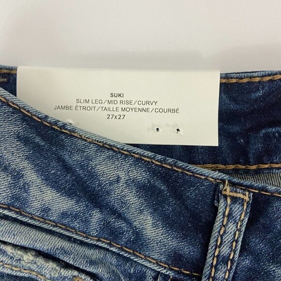 Silver Jeans Co. Women's Suki Slim Leg Curvy Size 27 (26 x 27) Mid Rise NWT - Picture 10 of 13